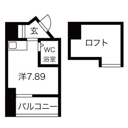 ドエルイン大井町(ワンルーム/8階)の間取り写真