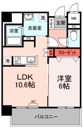 CHULA VISTA CASA DAIDOチュラビスタカーサダイド(1LDK/7階)の間取り写真
