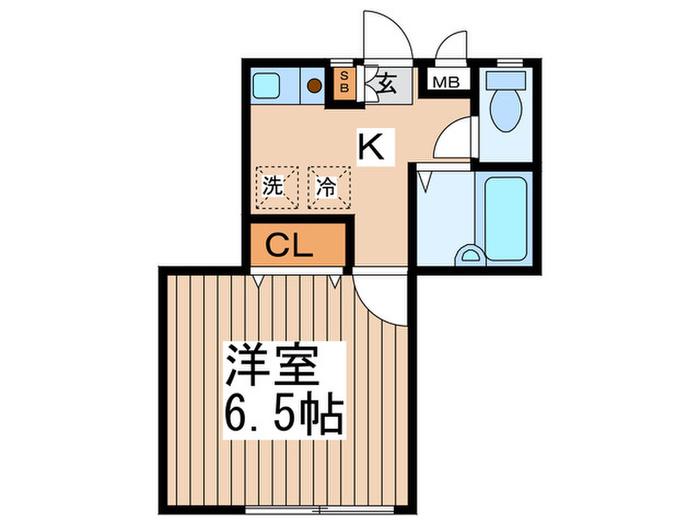 レモンハウス(1K/1階)の間取り写真