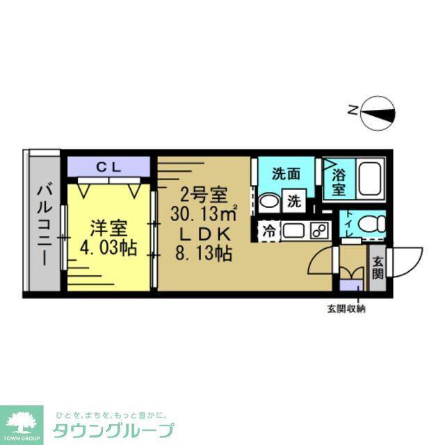 アヴェンタドール(1LDK/2階)の間取り写真