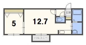 クラリス東札幌II(1LDK/4階)の間取り写真