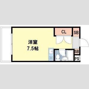 エスポワールミヤビ(ワンルーム/6階)の間取り写真