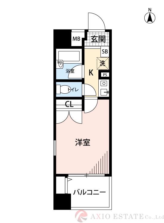 エスリード新大阪第8(1K/5階)の間取り写真