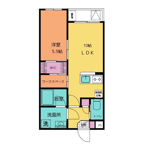 グランデメゾン横浜(1LDK/3階)の間取り写真