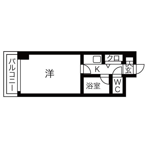 ロイヤルハイツ西淡路PARTII(1K/7階)の間取り写真