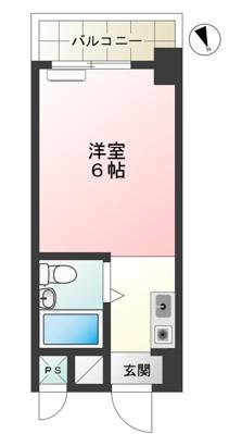 手塚ビル(1K/5階)の間取り写真
