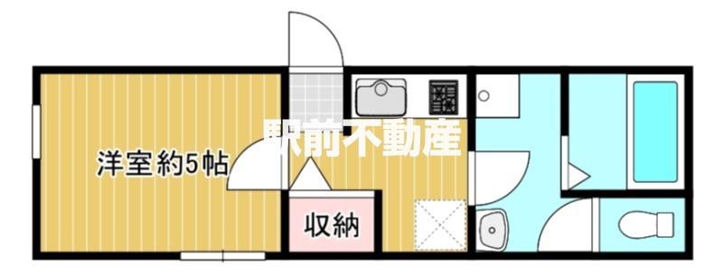 ラシックランテ上津(1K/1階)の間取り写真