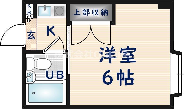 ロイヤル俊徳II(1K/4階)の間取り写真