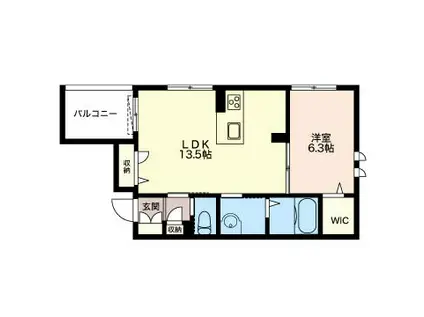 ストラス目白(1LDK/1階)の間取り写真