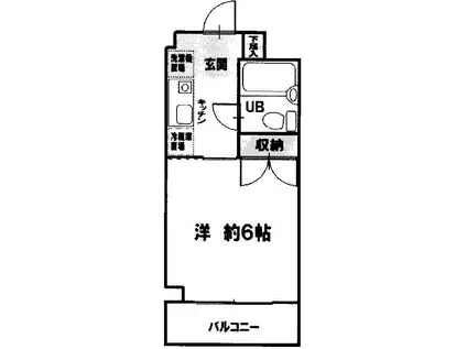 ステラビル(1K/4階)の間取り写真