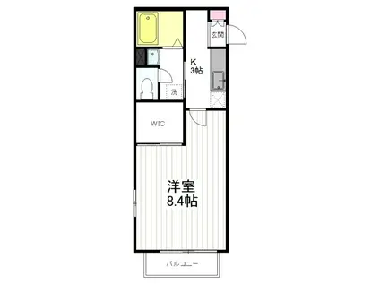 ベルメゾン(1K/1階)の間取り写真