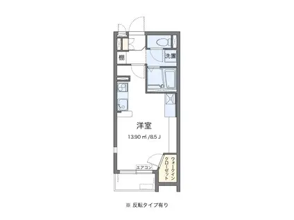 トミーハイム(ワンルーム/1階)の間取り写真