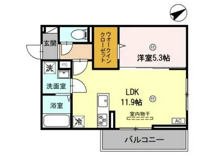 ルグラン龍野 (1LDK/3階)の間取り写真