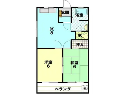 第三白井ビル(2DK/3階)の間取り写真