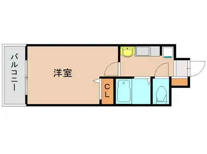 エステムコート博多駅前IIセグティス(1K/7階)の間取り写真