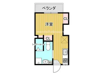 89.BLD(ワンルーム/1階)の間取り写真