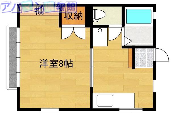 フォレスタ・ビアンカ(1K/1階)の間取り写真