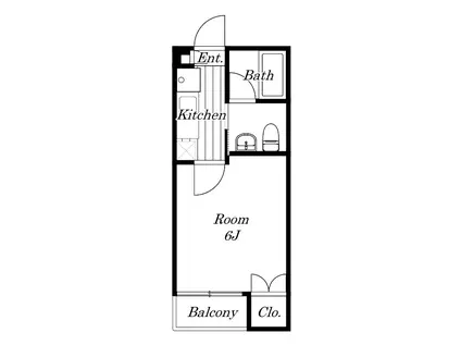 アットリラ津田沼(1K/3階)の間取り写真