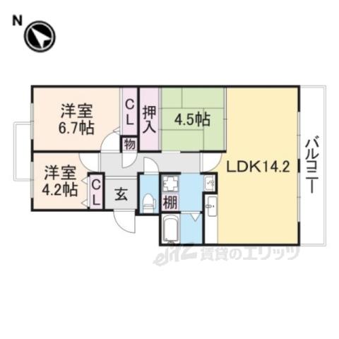 エステートプラザ中野(3LDK/3階)の間取り写真