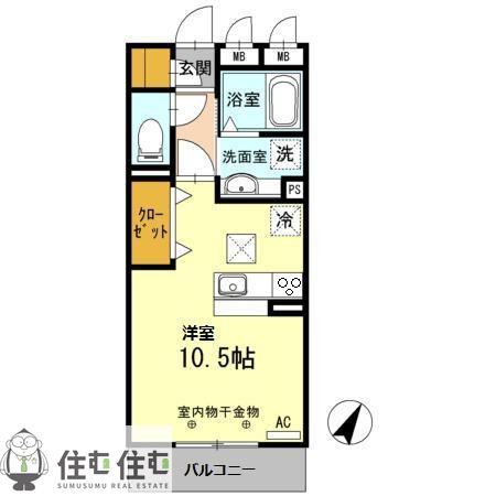 ロイヤル キャッスル(ワンルーム/1階)の間取り写真