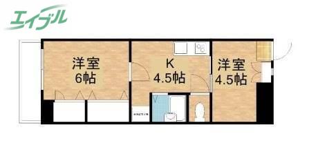 センチュリーふなばし(2K/7階)の間取り写真