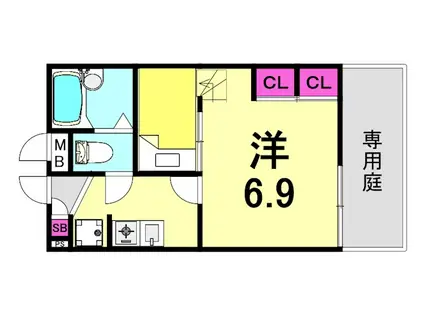 レオパレス昴(1K/1階)の間取り写真
