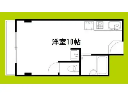 さくらビル(ワンルーム/3階)の間取り写真