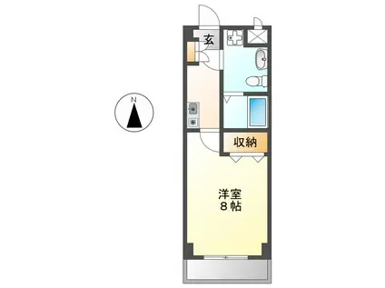 ティースクエアT-SQUARE(1K/4階)の間取り写真