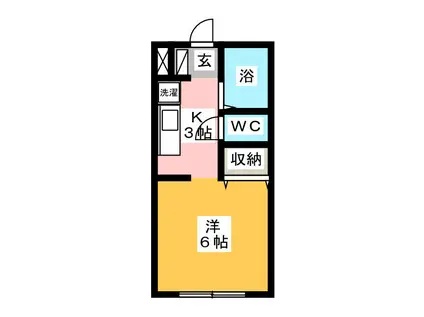 ルネッサンス 向ヶ丘 94(ワンルーム/2階)の間取り写真