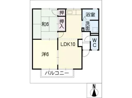 ANNEX A棟(2LDK/2階)の間取り写真