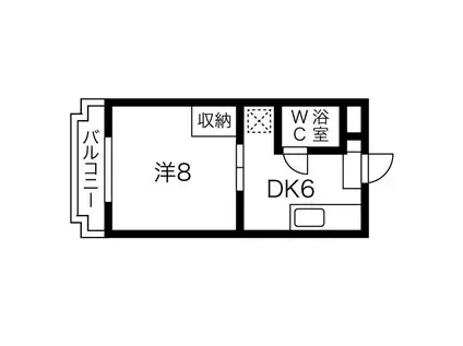 ステラハウス(1DK/1階)の間取り写真