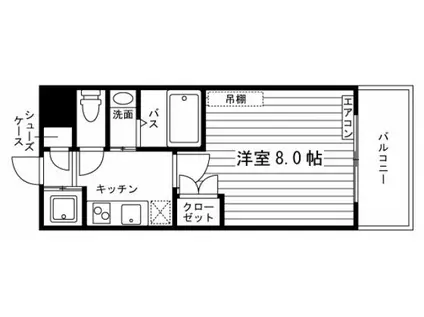 コスタ・テラ周船寺(1K/5階)の間取り写真