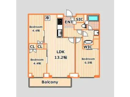 クラリティアヨコハマタンマチ(3LDK/3階)の間取り写真