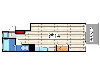 レヂデンス政和(ワンルーム/2階)の間取り写真