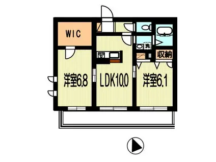 LARGO DE DOCE(2LDK/3階)の間取り写真