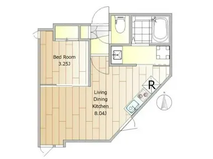 FELIZ(1LDK/1階)の間取り写真