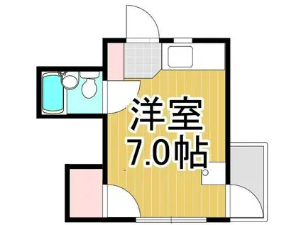 サンハイムひばりヶ丘(ワンルーム/1階)の間取り写真