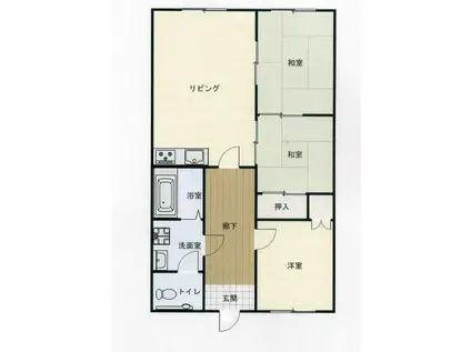 北園パークマンション(3LDK/3階)の間取り写真