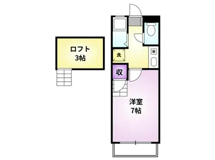 シャトレ隈Ⅰ(ワンルーム/1階)の間取り写真