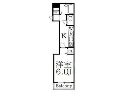 エクセレント野方(1K/4階)の間取り写真