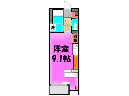 NANTSUKAII(ワンルーム/1階)の間取り写真