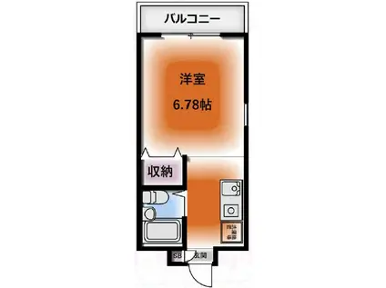 EIGHT BLDG. MITAKADAIII(ワンルーム/3階)の間取り写真