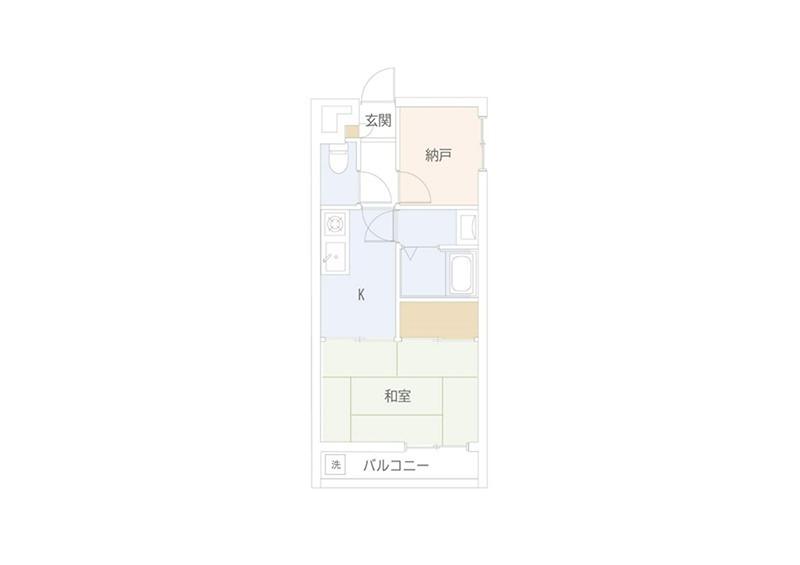 メゾンド来夢(1SK/1階)の間取り写真