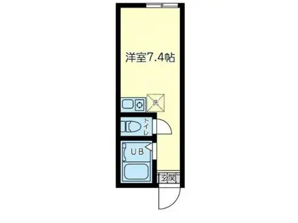ユナイト宮前平カンパニア(ワンルーム/1階)の間取り写真
