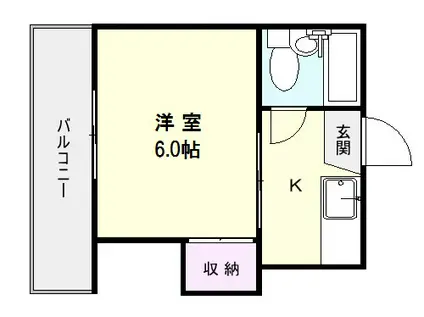 OZ-6ビル(1K/5階)の間取り写真