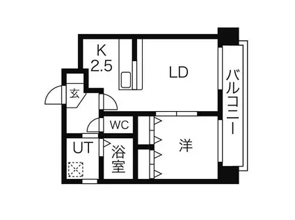 クレインコート(1LDK/2階)の間取り写真