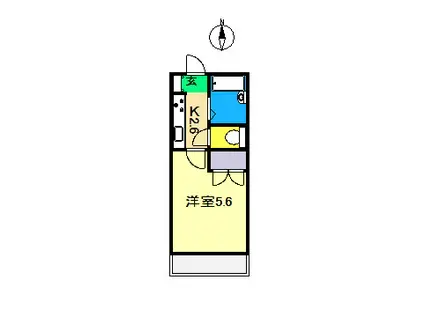 スカイラーク米田(1K/2階)の間取り写真