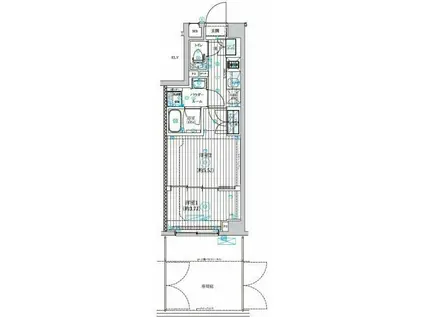 ジェノヴィア世田谷砧2(2K/1階)の間取り写真