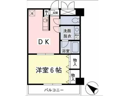 アート・フルベイシス(1DK/6階)の間取り写真