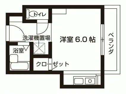 ホスピタリテ市川真間(ワンルーム/1階)の間取り写真